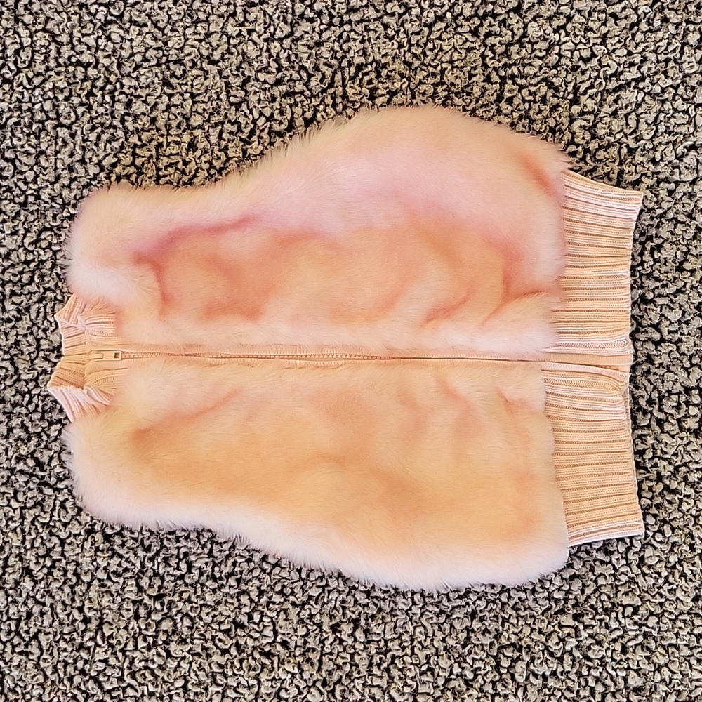 Gymboree Faux Fur Pink Sweater Vest Girls Size 7/8